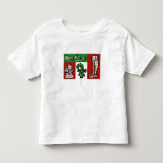 Vintage-kerstversieringen Kinder Shirts (Voorkant)