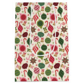 Vintage-kerstversieringen Medium Cadeauzakje (Achterkant)