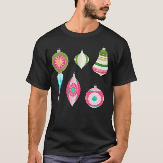 Vintage-kerstversieringen T-shirt (Voorkant)