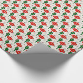 Vintage kerstversierpapier uit de jaren '50 cadeaupapier (Hoek)