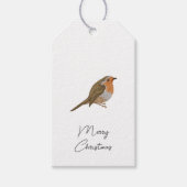 Vintage kerstvogel cadeaulabel (Voorkant)