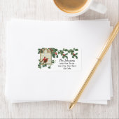Vintage kerstvogels Adres label (Insitu)