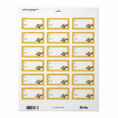 Vintage kerstvogels en Holly Etiket (Full Sheet)