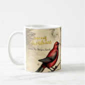 Vintage Kerstvogels Holly Berry Koffiemok (Links)