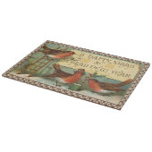 Vintage kerstvogels snijplank (Hoek)