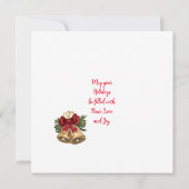 Vintage kerstvogels Vakantiekaart Kaart (Achterkant)