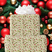 Vintage kerstvun omslagpapier cadeaupapier