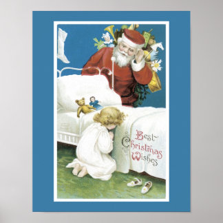 Vintage kerstwens poster