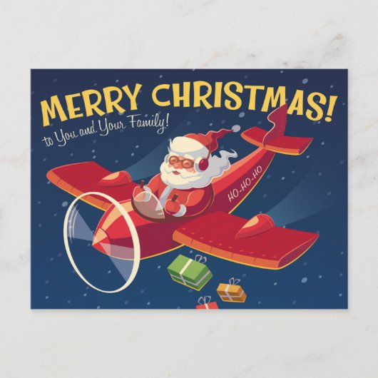 Vintage-kerstWenskaart Feestdagenkaart (Voorkant)