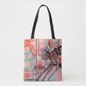 Vintage kerstwinkelen tote bag (Voorkant)