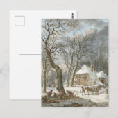 Vintage Kerstwinter Landschap Briefkaart (Voorkant / Achterkant)