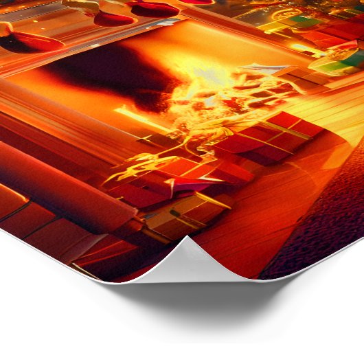 Vintage Kerstwinter Poster (Hoek)