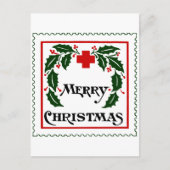 VINTAGE KERSTZEGEL KAART (Voorkant)