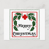 VINTAGE KERSTZEGEL KAART (Voorkant)