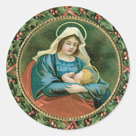 Vintage kerstzegels of stickers (Voorkant)