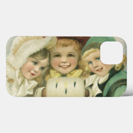 Vintage kerstzussen, Victoriaans kinderen iPhone 13 Hoesje