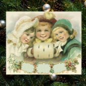 Vintage kerstzussen, Victoriaans kinderen Poster