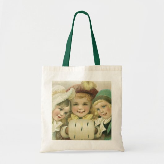 Vintage kerstzussen, Victoriaans kinderen Tote Bag (Voorkant)