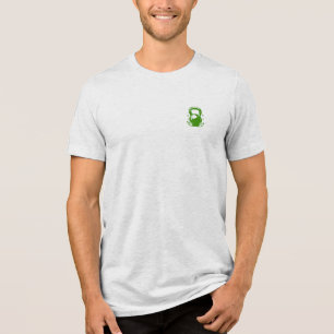 Vintage Kettlebell Lauwerkrans Gym Olijfgroen Tri-Blend Shirt