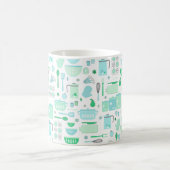 Vintage Keuken Mint en Teal Koffiemok (Center)