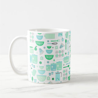 Vintage Keuken Mint en Teal Koffiemok