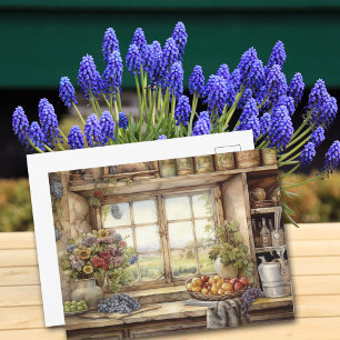 Vintage Keuken Raam Canisters Tuin Planten Poster