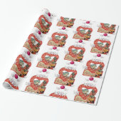 Vintage keuken voor Valentijnsdag-opvulpapier Cadeaupapier (Uitgerold)