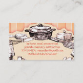 Vintage keukenchef visitekaartje (Achterkant)