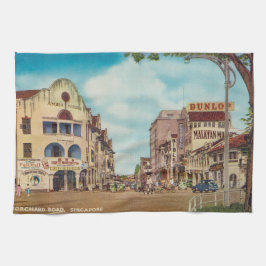 Vintage keukenhanddoek uit Singapore