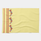 Vintage keukenhanddoeken met Floral en Stripes (Horizontaal)