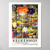 Vintage Keukenhof Holland Travel Poster (Voorkant)