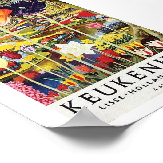 Vintage Keukenhof Holland Travel Poster (Hoek)