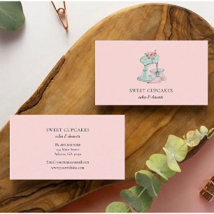 Vintage Keukenmixer roze bakkerij Visitekaartje