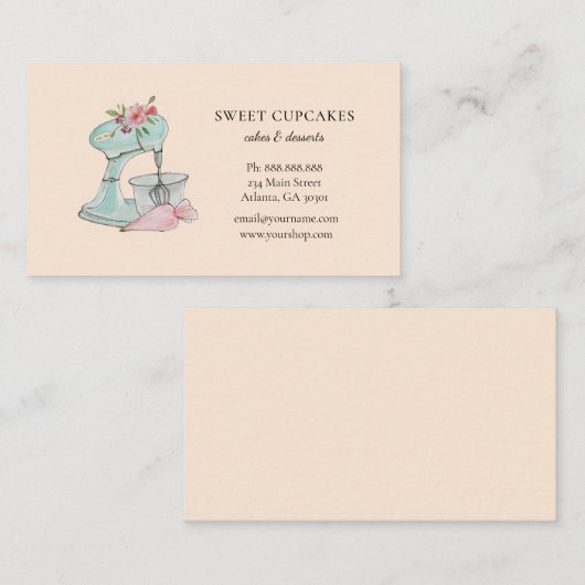 Vintage keukenmixer Visitekaartje (Voorkant / Achterkant)