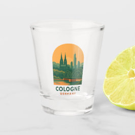 Vintage Keulen Duitsland Shotglas – Retro Europa Shot Glas