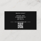 Vintage Key Real Estate qr-code Visitekaartje (Achterkant)