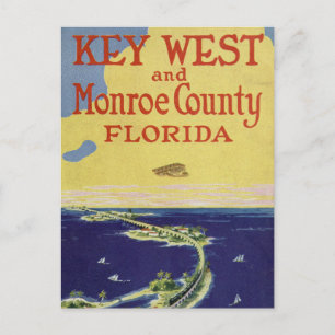 Vintage Key West Monroe County Florida Briefkaart