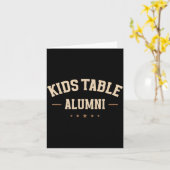 Vintage Kids Table Alumni Thanksgiving Fall Season Kaart (Gele Bloem)