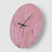 Vintage kijk Roze Verontruste Klok (Hoek)