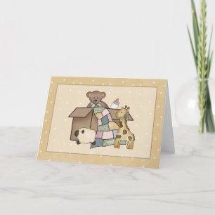 Vintage-kijkend Doos van Baby van het Speelgoed Kaart