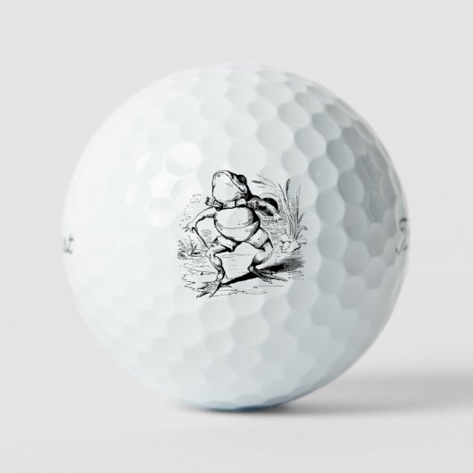 vintage kikker grappig golfballen (Voorkant)