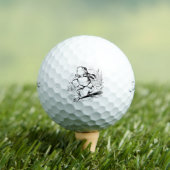 vintage kikker grappig golfballen (Insitu Shirt)