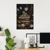 Vintage kikkerboekwinkelprint, Dark Academia Poster (Thuiskantoor)