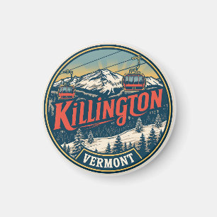 Vintage KILLINGTON Vermont skigebied bergen Magneet