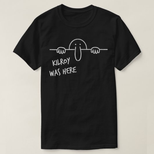 Vintage Kilroy Was Here Graffiti T-shirt (Design voorkant)
