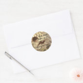 Vintage kind leest een boek ex-libris ronde sticker (Envelop)