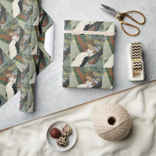 Vintage kind met een pop door Jessie Willcox Smith Cadeaupapier