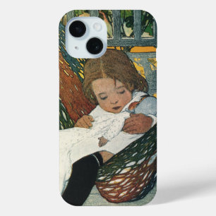 Vintage kind met een pop door Jessie Willcox Smith iPhone 15 Case