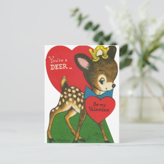 vintage kinder valentijnbriefkaarten feestdagenkaart (Staand voorkant)