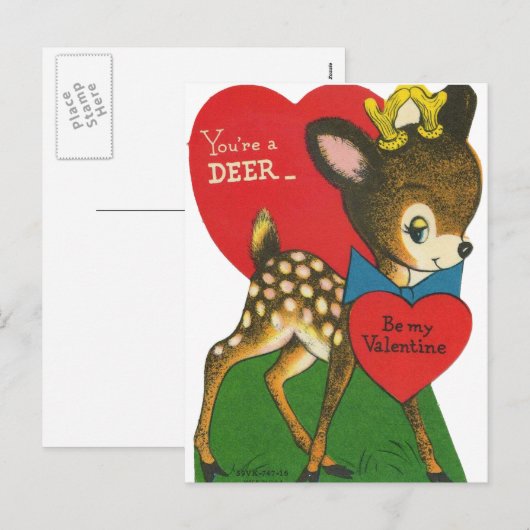 vintage kinder valentijnbriefkaarten feestdagenkaart (Voorkant / Achterkant)